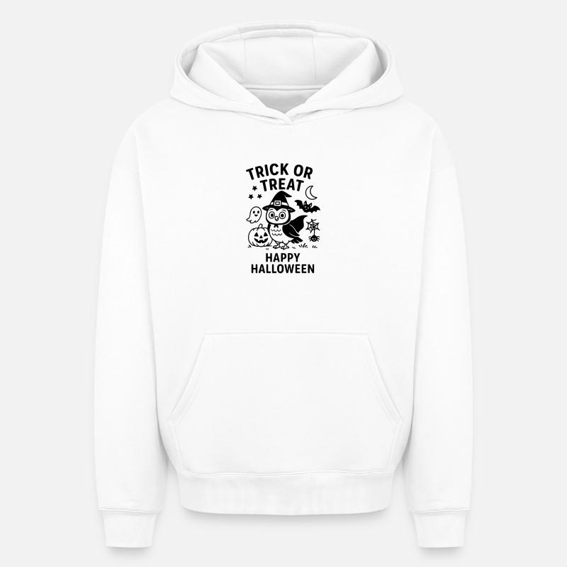 tromper - Sweat à capuche unisexe oversize épais SPREAD - blanc