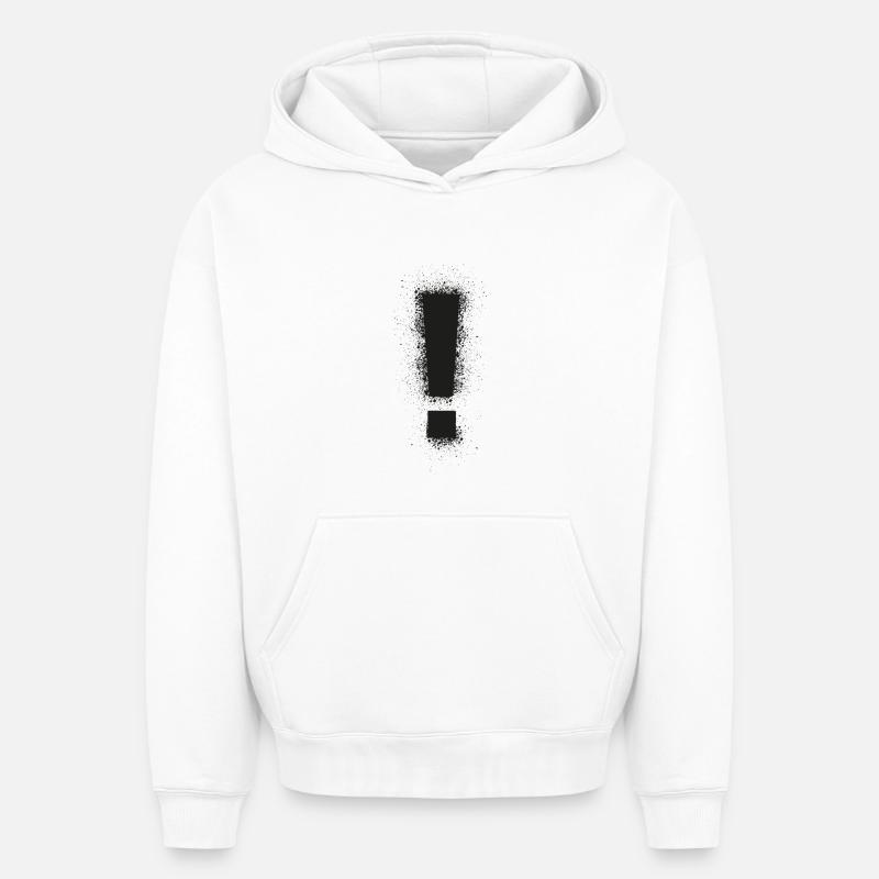 ! - Sweat à capuche unisexe oversize épais SPREAD - blanc