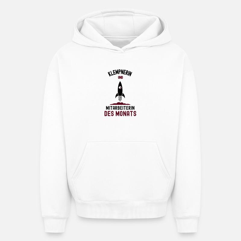 Employé du mois Plombier - Sweat à capuche unisexe oversize épais SPREAD - blanc