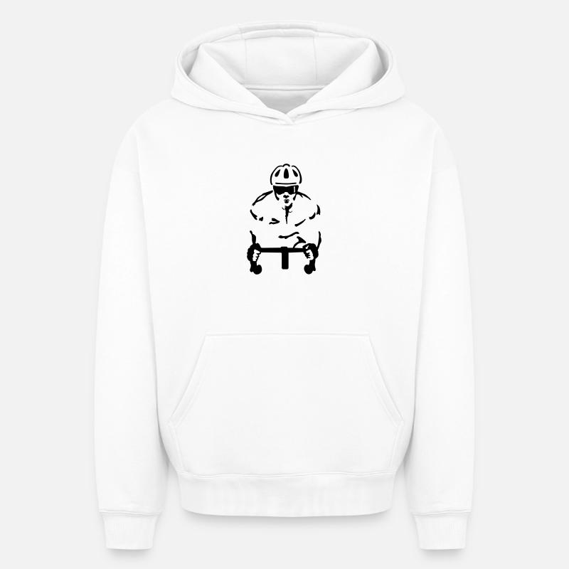 Coureur - Sweat à capuche unisexe oversize épais SPREAD - blanc