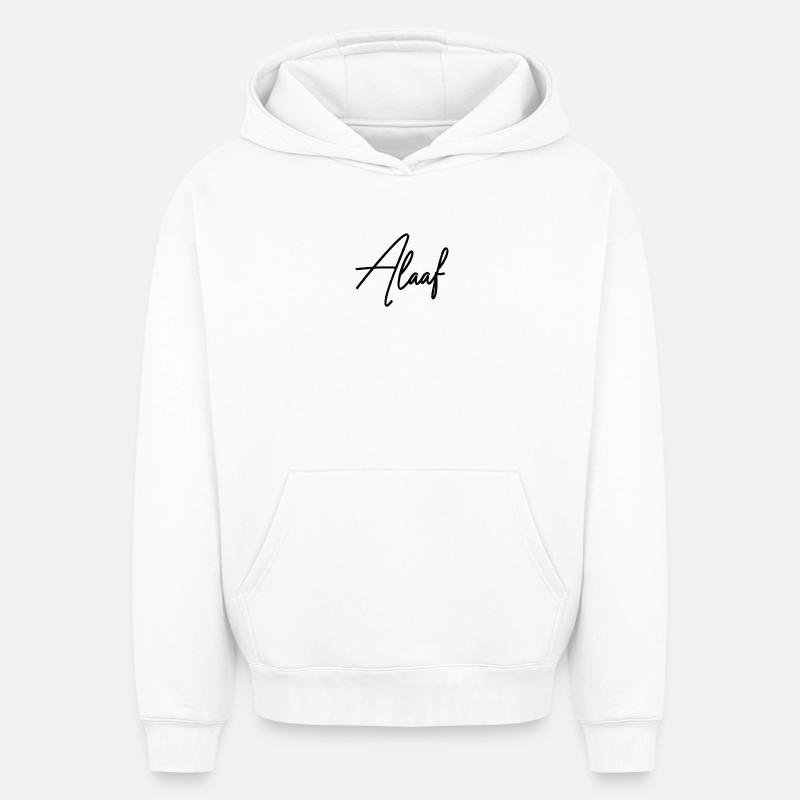 Alaaf - Sweat à capuche unisexe oversize épais SPREAD - blanc