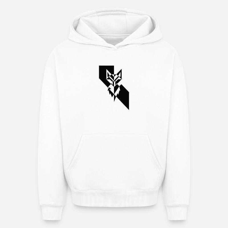 Vulpa INSTINCT - Sweat à capuche unisexe oversize épais SPREAD - blanc