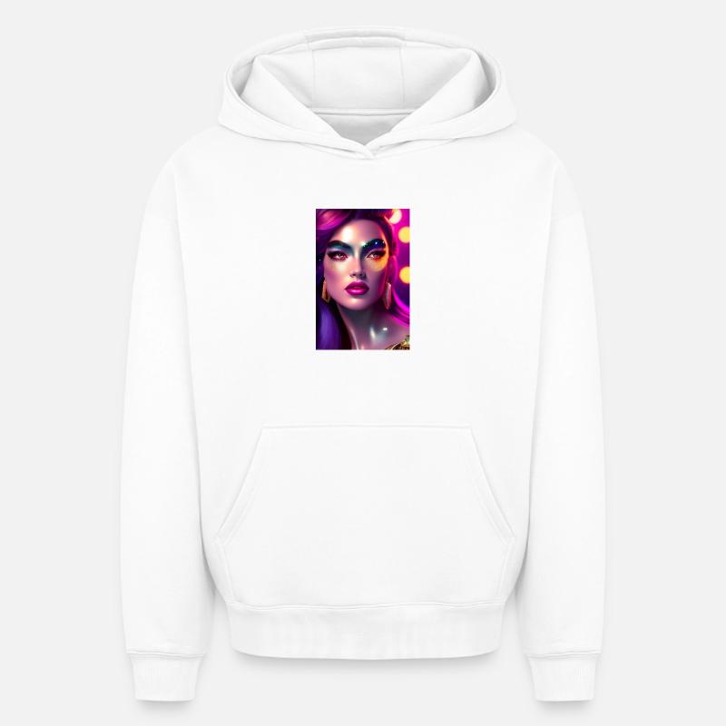 Beauté - Sweat à capuche unisexe oversize épais SPREAD - blanc
