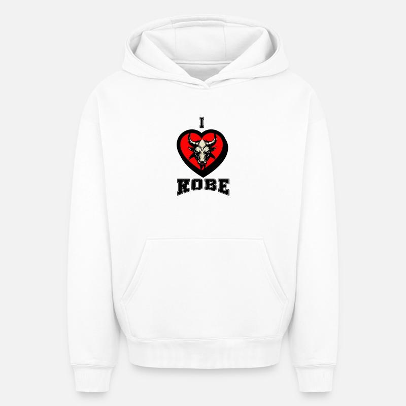 J’adore Kobe - Sweat à capuche unisexe oversize épais SPREAD - blanc