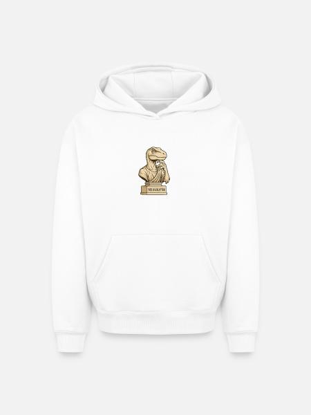 Philosoraptor - Oversized Heavyweight Unisex Hoodie - Weiß