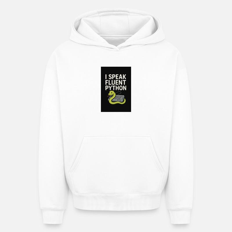 Python-Codierungsschlange - Oversized Heavyweight Unisex Hoodie - Weiß