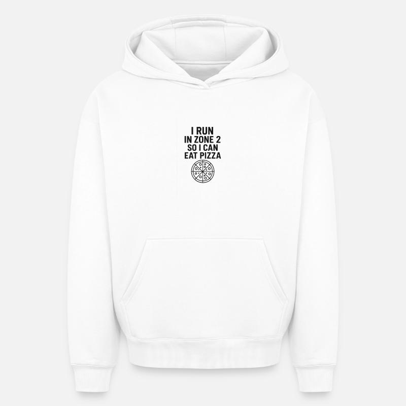 Zone 2 - Transparent MB85 - Sweat à capuche unisexe oversize épais SPREAD - blanc