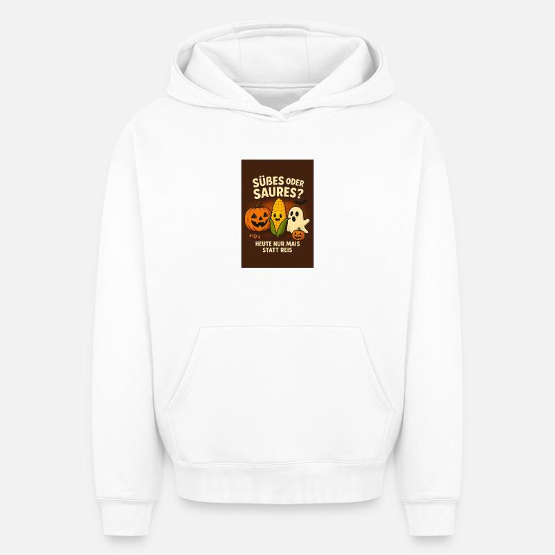 Süßes oder Saures Halloween Spaß - Oversized Heavyweight Unisex Hoodie - Weiß