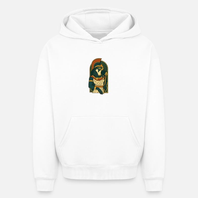 Horus - Sweat à capuche unisexe oversize épais SPREAD - blanc