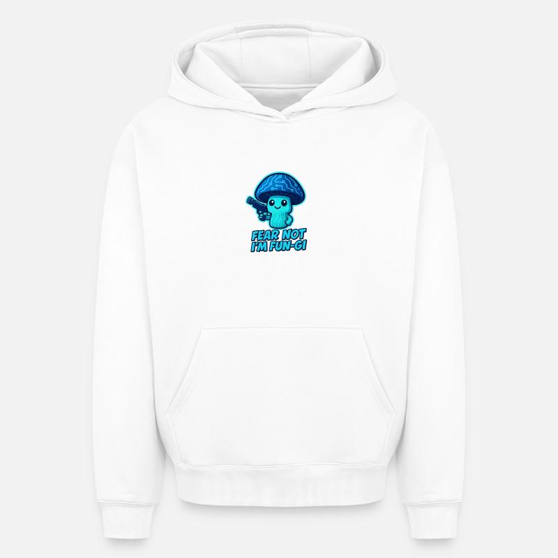 Champignon Robo Champignon - Sweat à capuche unisexe oversize épais SPREAD - blanc