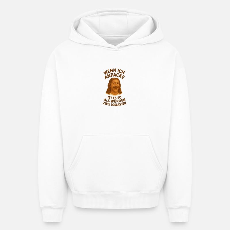 Conception de la résolution - Sweat à capuche unisexe oversize épais SPREAD - blanc