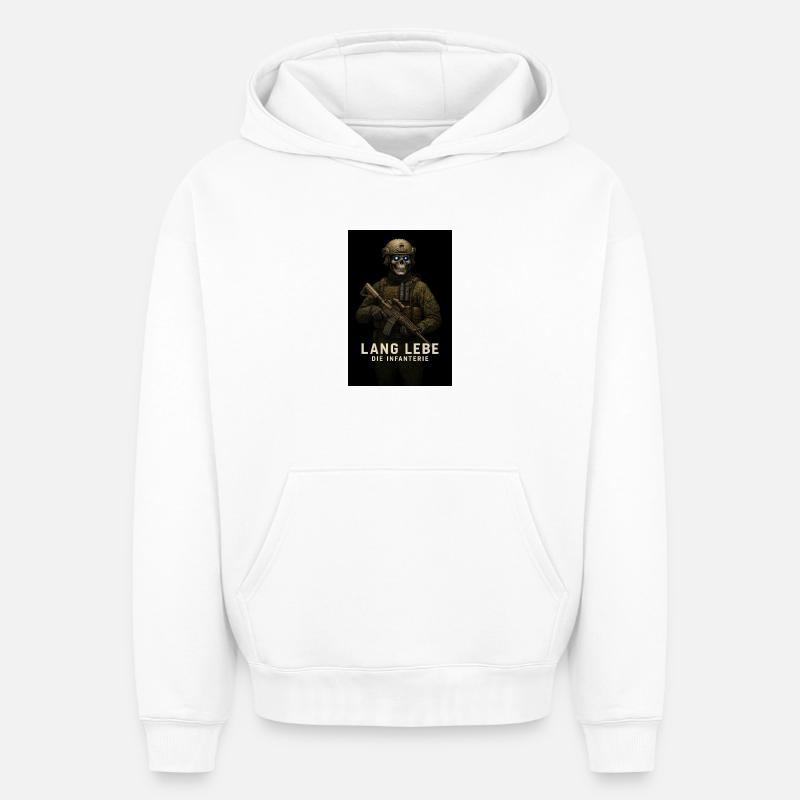 Vive le squelette d’infanterie - Sweat à capuche unisexe oversize épais SPREAD - blanc