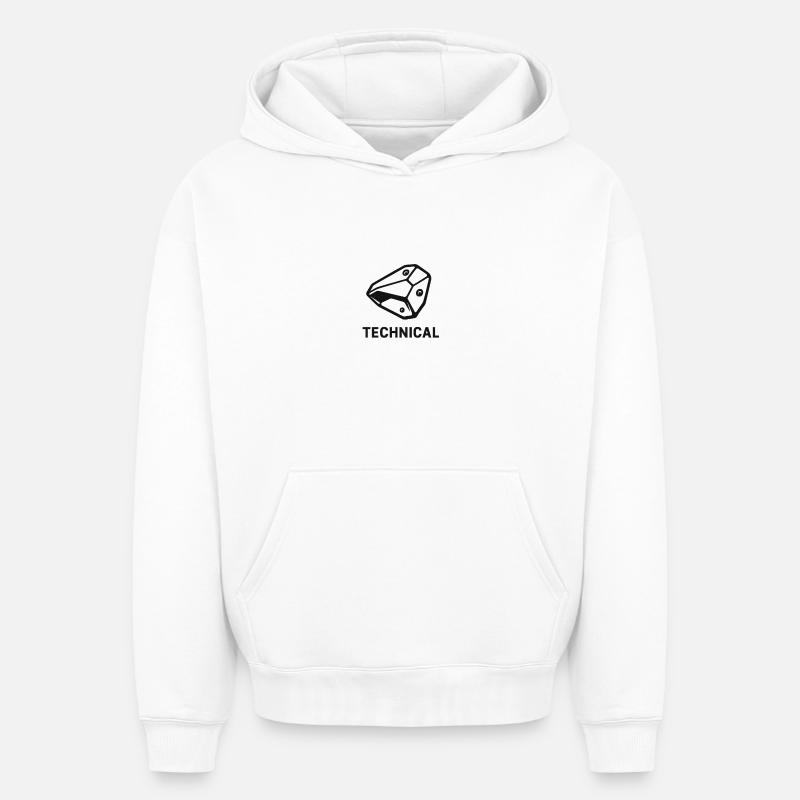 Bloc technique - Sweat à capuche unisexe oversize épais SPREAD - blanc