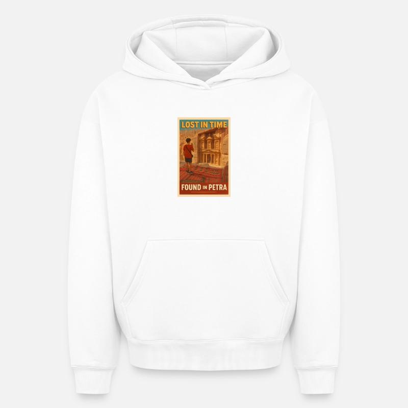Petra - Sweat à capuche unisexe oversize épais SPREAD - blanc