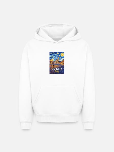Prato, Italy. - Oversized Heavyweight Unisex Hoodie - white