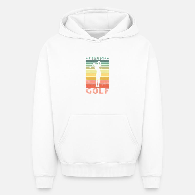 golfe - Sweat à capuche unisexe oversize épais SPREAD - blanc