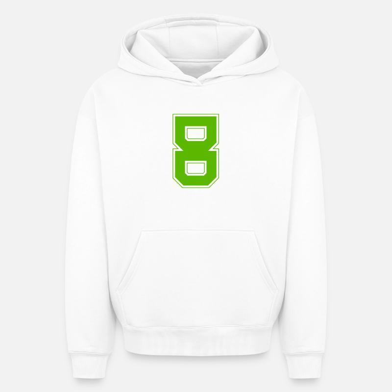 Z8 - Sweat à capuche unisexe oversize épais SPREAD - blanc