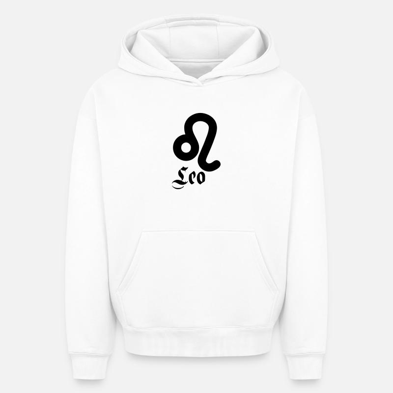 Leo Leeuw - Sweat à capuche unisexe oversize épais SPREAD - blanc
