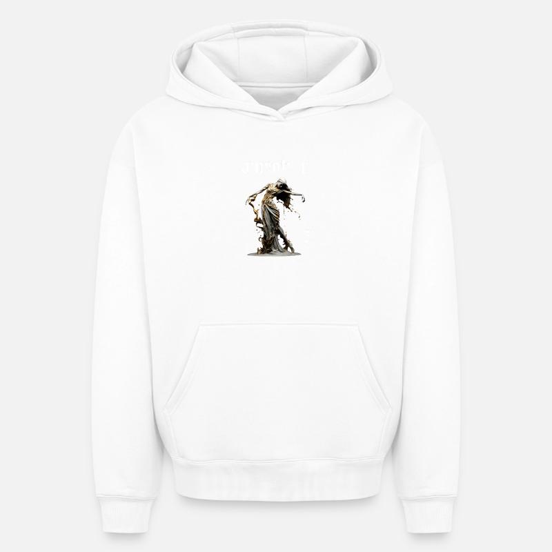 Statue de la rivière dorée - Sweat à capuche unisexe oversize épais SPREAD - blanc