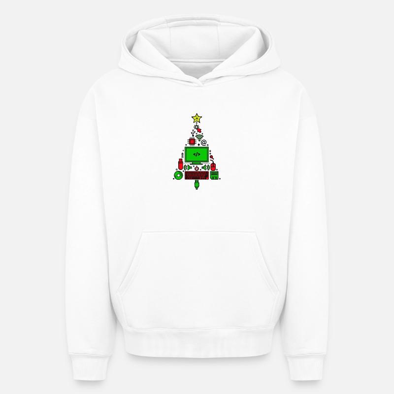Code Computer Code Debug Skripting Programmierer - Oversized Heavyweight Unisex Hoodie - Weiß