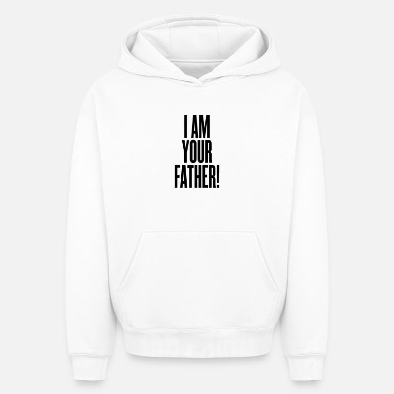 i am your father - Sweat à capuche unisexe oversize épais SPREAD - blanc