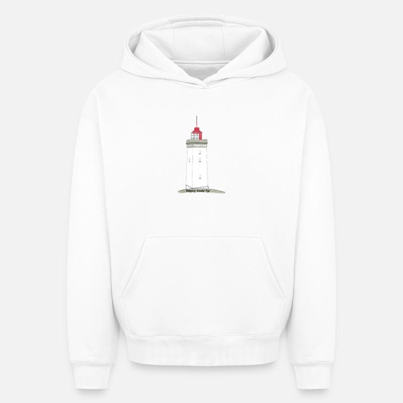 Dessin de Rubjerg Knude - Sweat à capuche unisexe oversize épais SPREAD - blanc