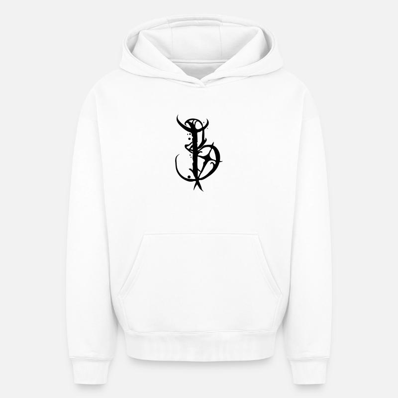 B - Sweat à capuche unisexe oversize épais SPREAD - blanc