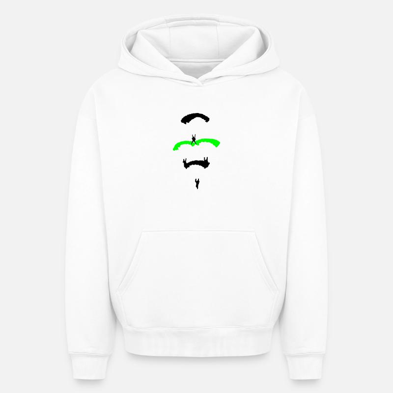 Diamant Parachute - Sweat à capuche unisexe oversize épais SPREAD - blanc