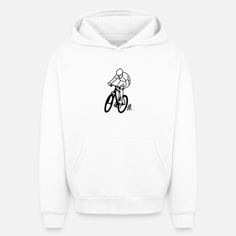 VTT - Sweat à capuche unisexe oversize épais SPREAD - blanc