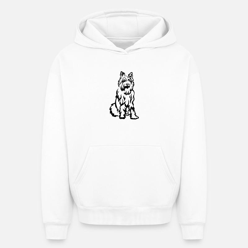 Picard - Sweat à capuche unisexe oversize épais SPREAD - blanc