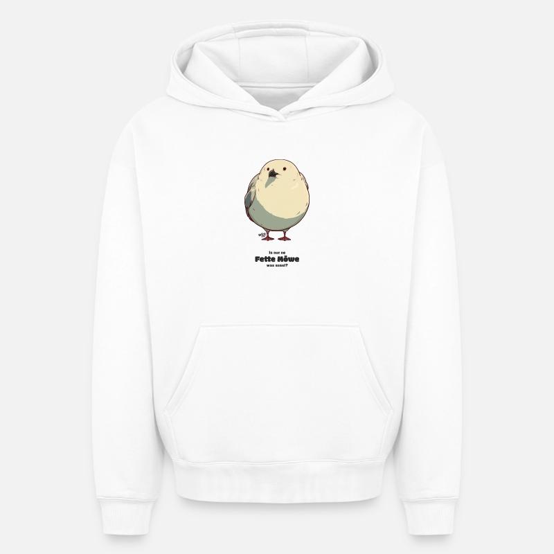 Grosse mouette - Sweat à capuche unisexe oversize épais SPREAD - blanc
