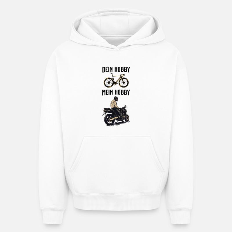 Ton passe-temps Mon passe-temps - Sweat à capuche unisexe oversize épais SPREAD - blanc