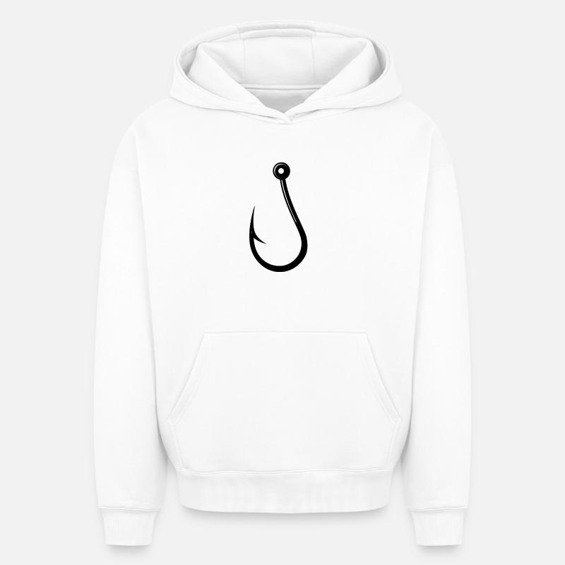 Crochet à pêche - Sweat à capuche unisexe oversize épais SPREAD - blanc