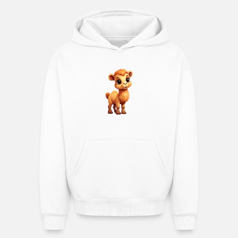 Kamel / Dromedar - Oversized Heavyweight Unisex Hoodie - Weiß