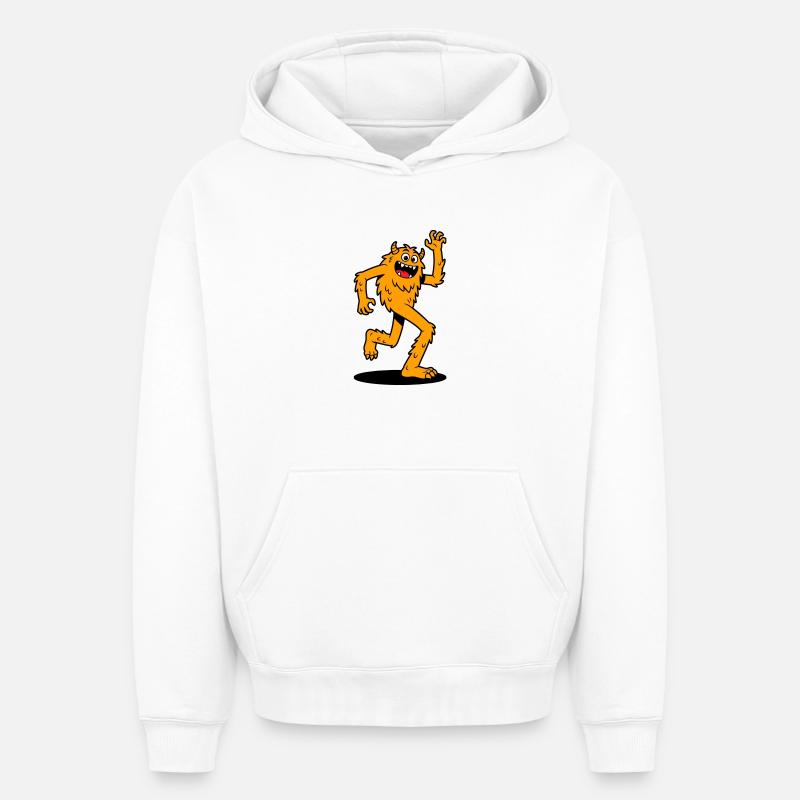 échantillon - Sweat à capuche unisexe oversize épais SPREAD - blanc