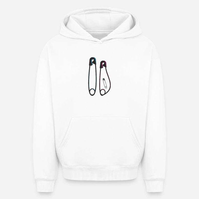 Annonce de grossesse Surprise - Sweat à capuche unisexe oversize épais SPREAD - blanc