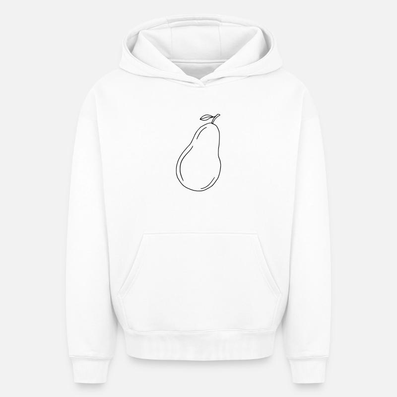 Poire - Sweat à capuche unisexe oversize épais SPREAD - blanc