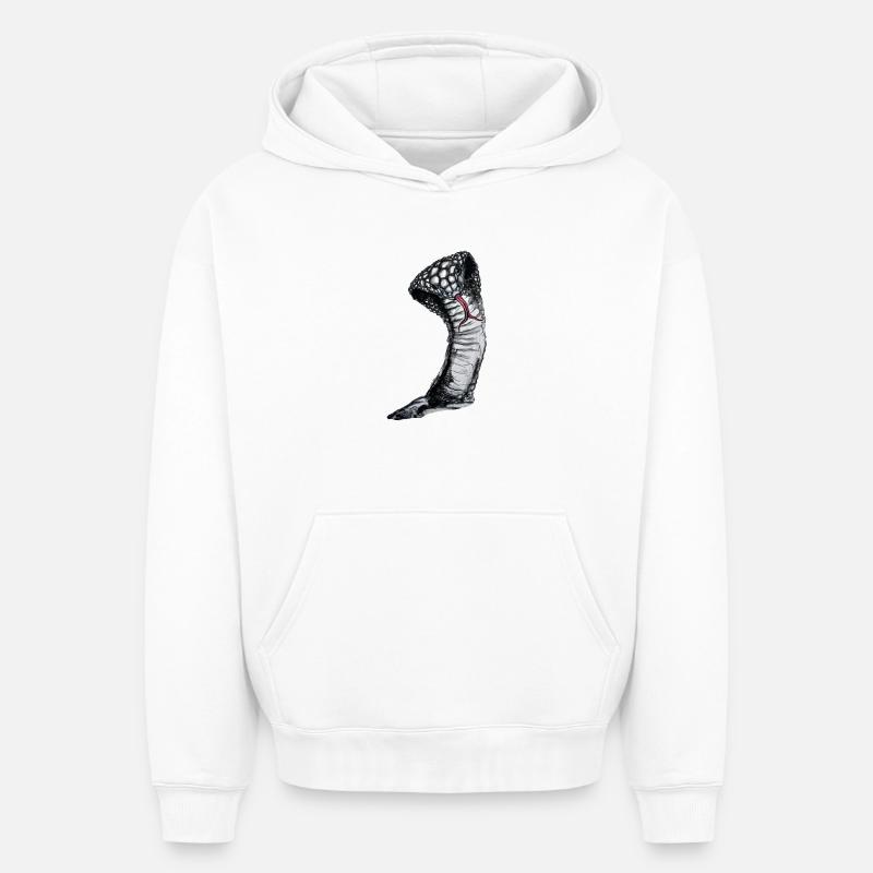 Cobra - Sweat à capuche unisexe oversize épais SPREAD - blanc