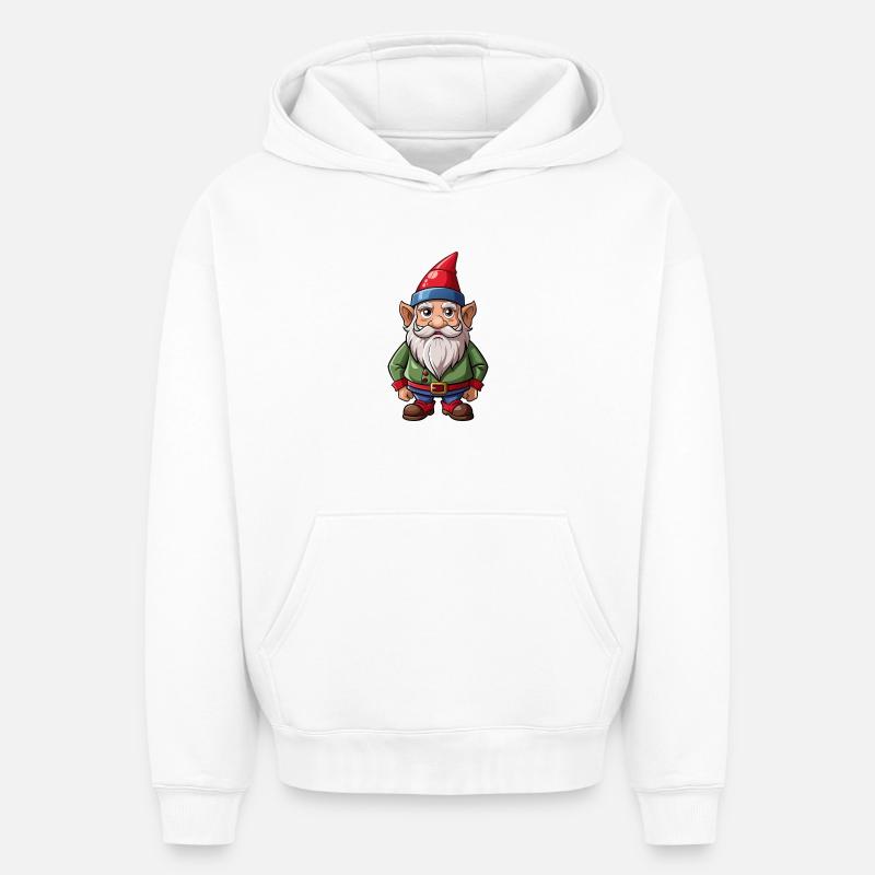 Gnome - Sweat à capuche unisexe oversize épais SPREAD - blanc