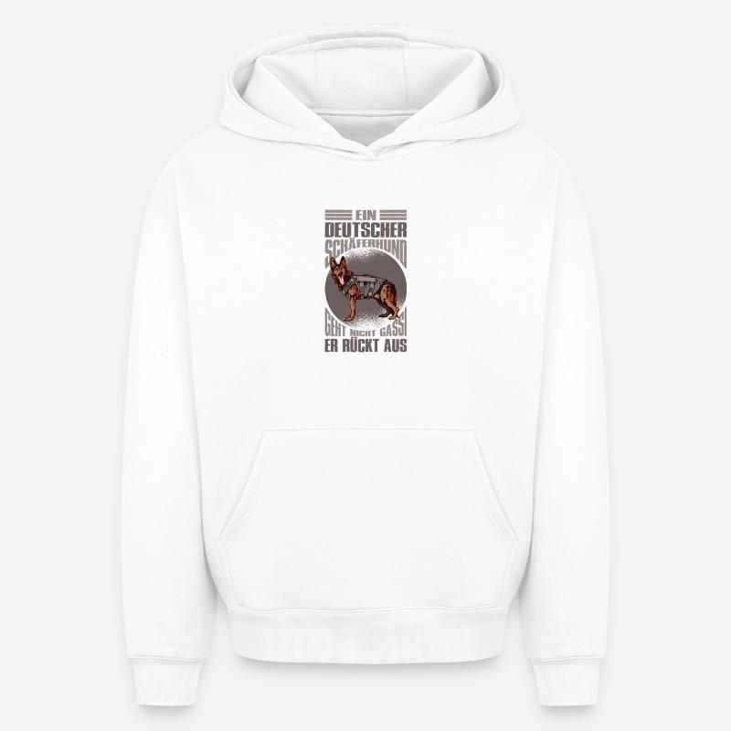 Schäferhund Geschenke Hund Herrchen Gassi - Oversized Heavyweight Unisex Hoodie - Weiß