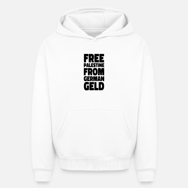 solidarité avec Israël - Sweat à capuche unisexe oversize épais SPREAD - blanc