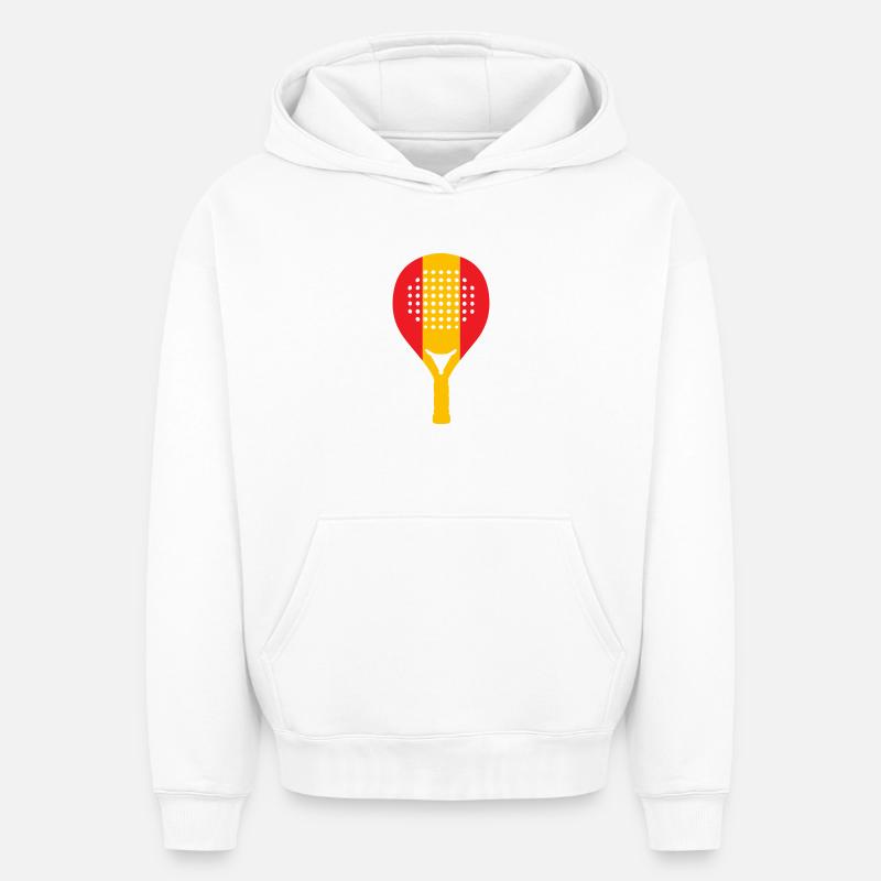 Padel-Espagne - Sweat à capuche unisexe oversize épais SPREAD - blanc