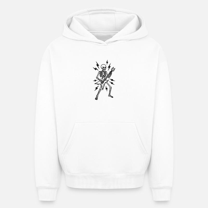 Métal - Sweat à capuche unisexe oversize épais SPREAD - blanc