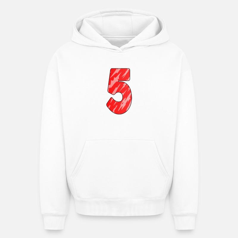 5 - Sweat à capuche unisexe oversize épais SPREAD - blanc
