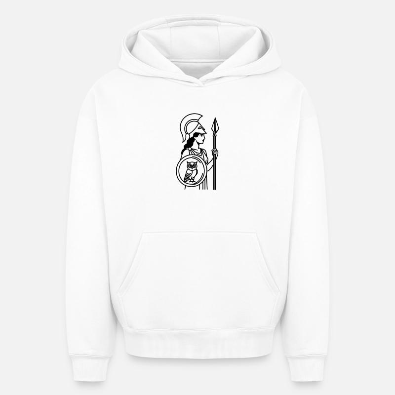 Athéna - Sweat à capuche unisexe oversize épais SPREAD - blanc