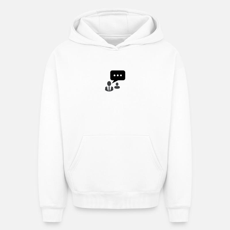 Communication communautaire - Sweat à capuche unisexe oversize épais SPREAD - blanc