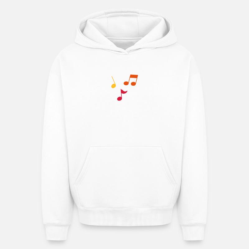 Partitions – 3 couleurs - Sweat à capuche unisexe oversize épais SPREAD - blanc