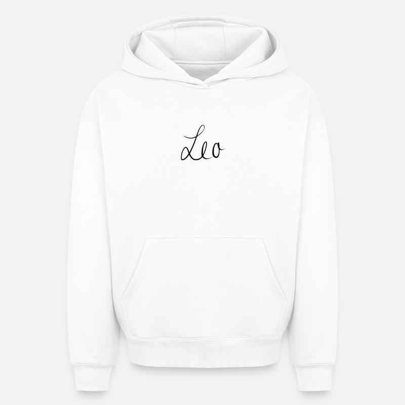 Leo - Sweat à capuche unisexe oversize épais SPREAD - blanc