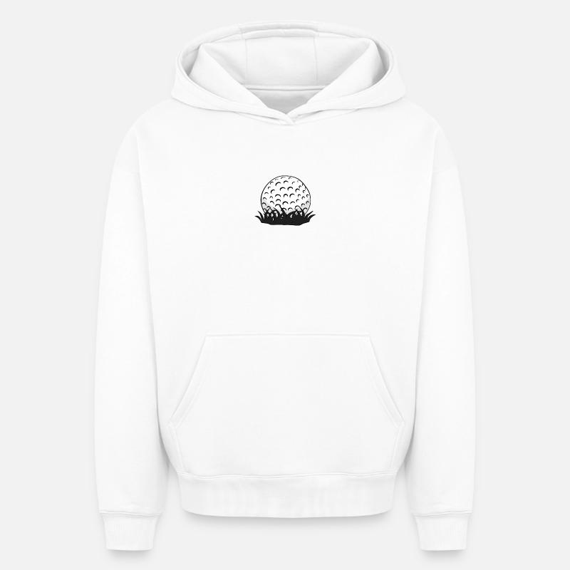 Balle de golf - Sweat à capuche unisexe oversize épais SPREAD - blanc
