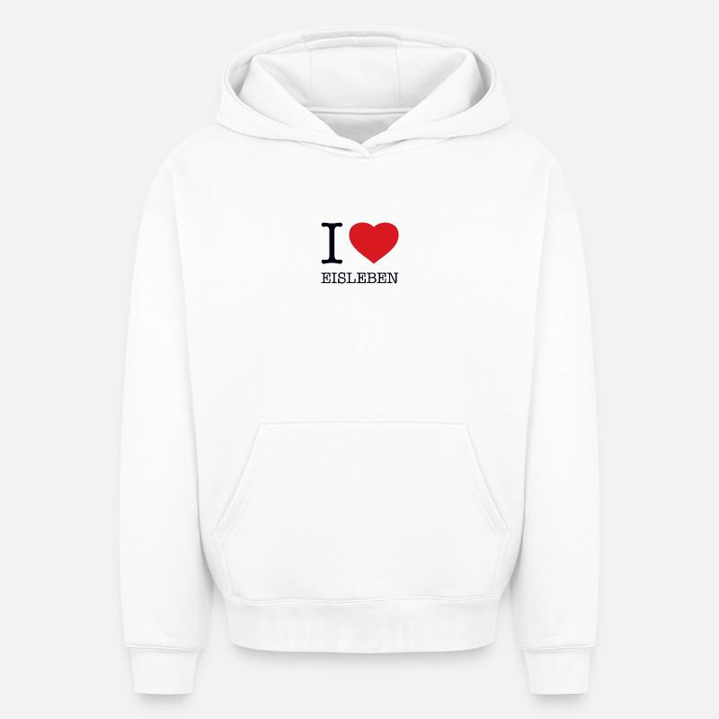 J’ADORE EISLEBEN - Sweat à capuche unisexe oversize épais SPREAD - blanc